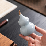 Tea pet a forma di zucca in ceramica verde giada