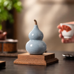Tea pet a forma di zucca in ceramica verde giada