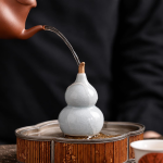 Tea pet a forma di zucca in ceramica verde giada