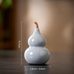 Tea pet a forma di zucca in ceramica verde giada — 1 pezzo, 9,7 × 5,8 cm