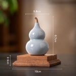 Tea pet a forma di zucca in ceramica verde giada — Set da 2