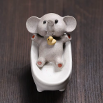 Tea pet animale da bagno in argilla di Yixing — Elefante grigio