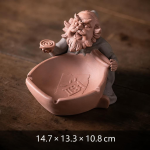 Tea pet cinese in argilla viola — Chinato sul recipiente