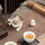 Tea pet coccodrillo in resina