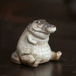 Tea pet coccodrillo in resina