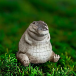 Tea pet coccodrillo in resina