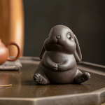 Tea pet coniglio in argilla viola
