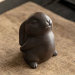 Tea pet coniglio in argilla viola