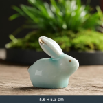 Tea pet coniglio in ceramica con due posture