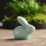 Tea pet coniglio in ceramica con due posture — Arrotondato
