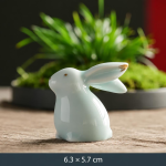Tea pet coniglio in ceramica con due posture — Seduto