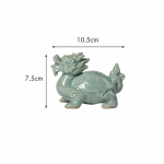 Tea pet drago-tartaruga in ceramica verde acqua di Longquan