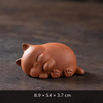 Tea pet gatto fatto a mano — Sdraiato