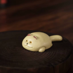 Tea pet gatto sdraiato in argilla di Yixing