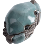 Tea pet granchio in ceramica craquelé
