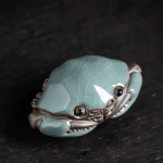 Tea pet granchio in ceramica smaltata — Singolo