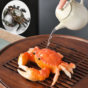 Tea pet granchio in resina fatto a mano