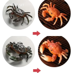 Tea pet granchio in resina fatto a mano
