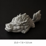 Tea pet in arenaria blu con rilievi scolpiti — Leone