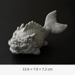 Tea pet in arenaria blu con rilievi scolpiti — Pesce