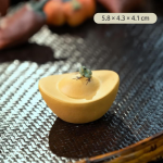 Tea pet in argilla di Yixing a forma di frutta — Ciotolina giallo dorato