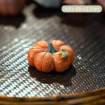 Tea pet in argilla di Yixing a forma di frutta — Zucca arancio-bruna