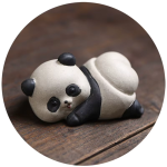 Tea pet in argilla di Yixing a forma di panda