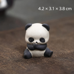 Tea pet in argilla di Yixing a forma di panda — Seduto, zampe unite