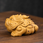 Tea pet in argilla di Yixing a forma di rospo — Ocra gialla