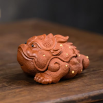 Tea pet in argilla di Yixing a forma di rospo — Rosso terracotta