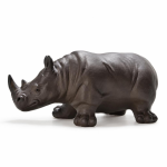 Tea pet in ceramica con rilievi scolpiti — A quattro zampe con corna corte