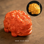 Tea pet in resina con duo di carpe — Arancione
