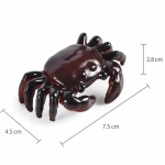 Tea pet in resina con duo di carpe — Granchio marrone scuro