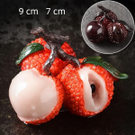 Tea pet in resina con duo di carpe — Rosso con foglie verdi