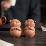 Tea pet maiale dello zodiaco in ceramica