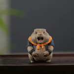 Tea pet marmotta in argilla di Yixing — Marrone-beige