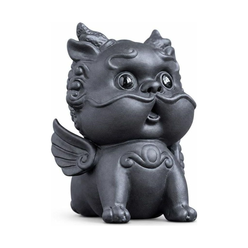Tea pet Pixiu in argilla viola