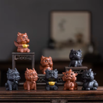 Tea pet Pixiu in argilla viola
