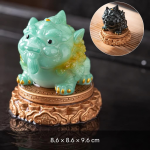 Tea pet Pixiu per tavolo da tè — Con base verde acqua