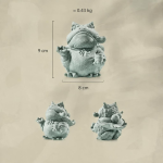 Tea pet rana in argilla viola — Grigio chiaro