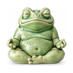Tea pet rana in ceramica smaltata