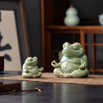 Tea pet rana in ceramica smaltata