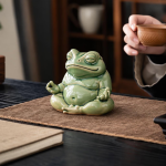 Tea pet rana in ceramica smaltata