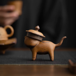 Tea pet rana o gatto in ceramica