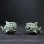 Tea pet squalo con motivo anguria in ceramica