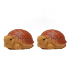 Tea pet tartaruga in argilla viola — Confezione da 2