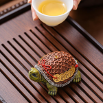 Tea pet tartaruga portafortuna in resina