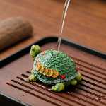 Tea pet tartaruga portafortuna in resina