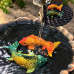 Tea pet termici a forma di carpe koi in resina