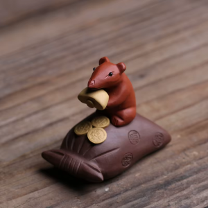 Tea pet topo con base a forma di borsetta